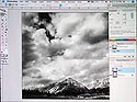 using Photoshop to adjust a landscape image contrast